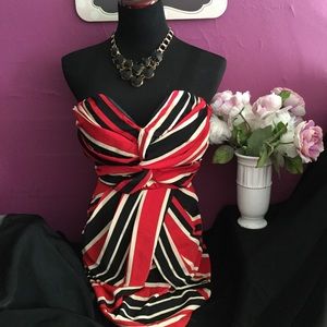 Red striped sleeveless Akira top Sz S NWT